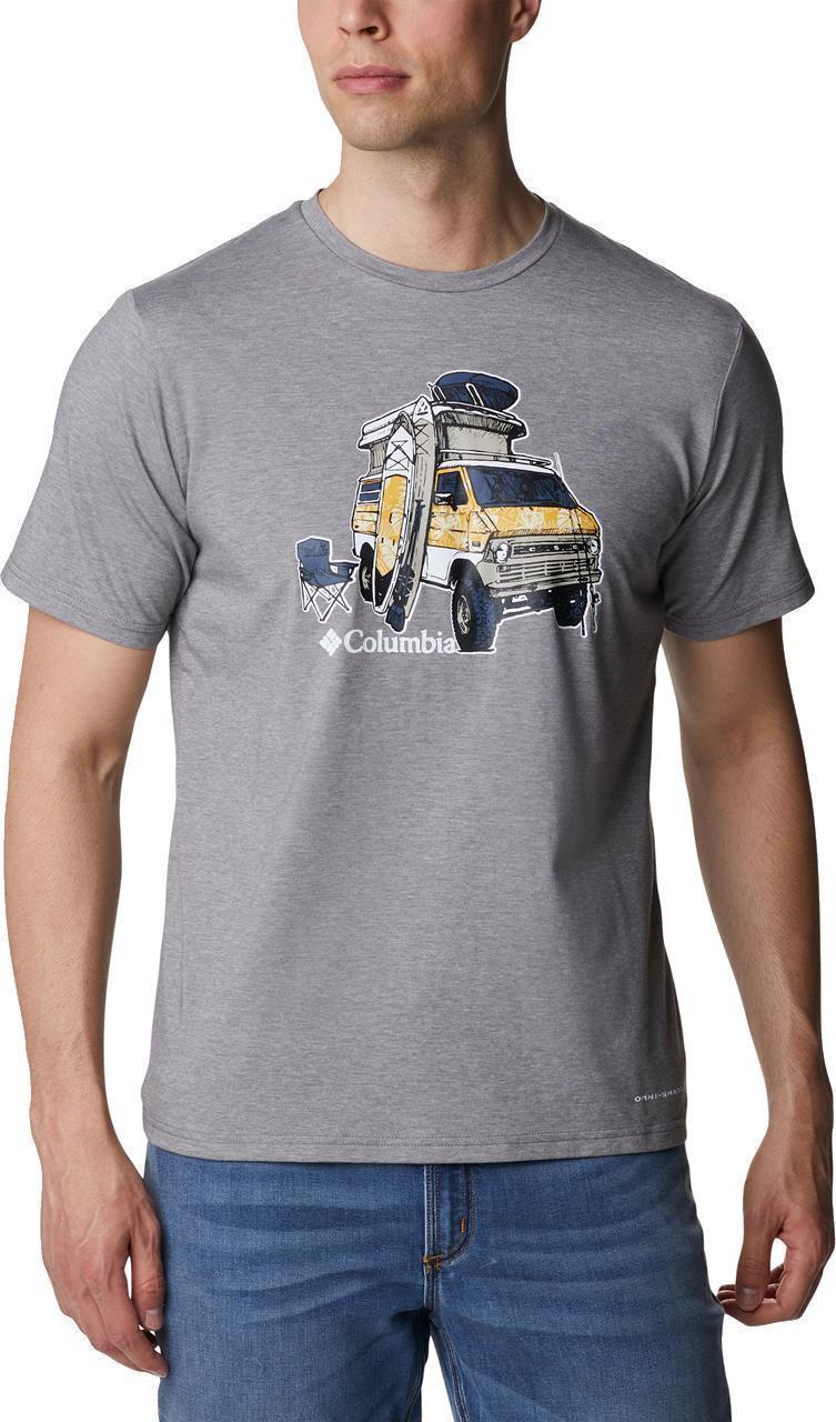 Sun Trek SS Graphic Tee - Tall - Mens - City Grey Heather / H2O Fanatic Graphic 1