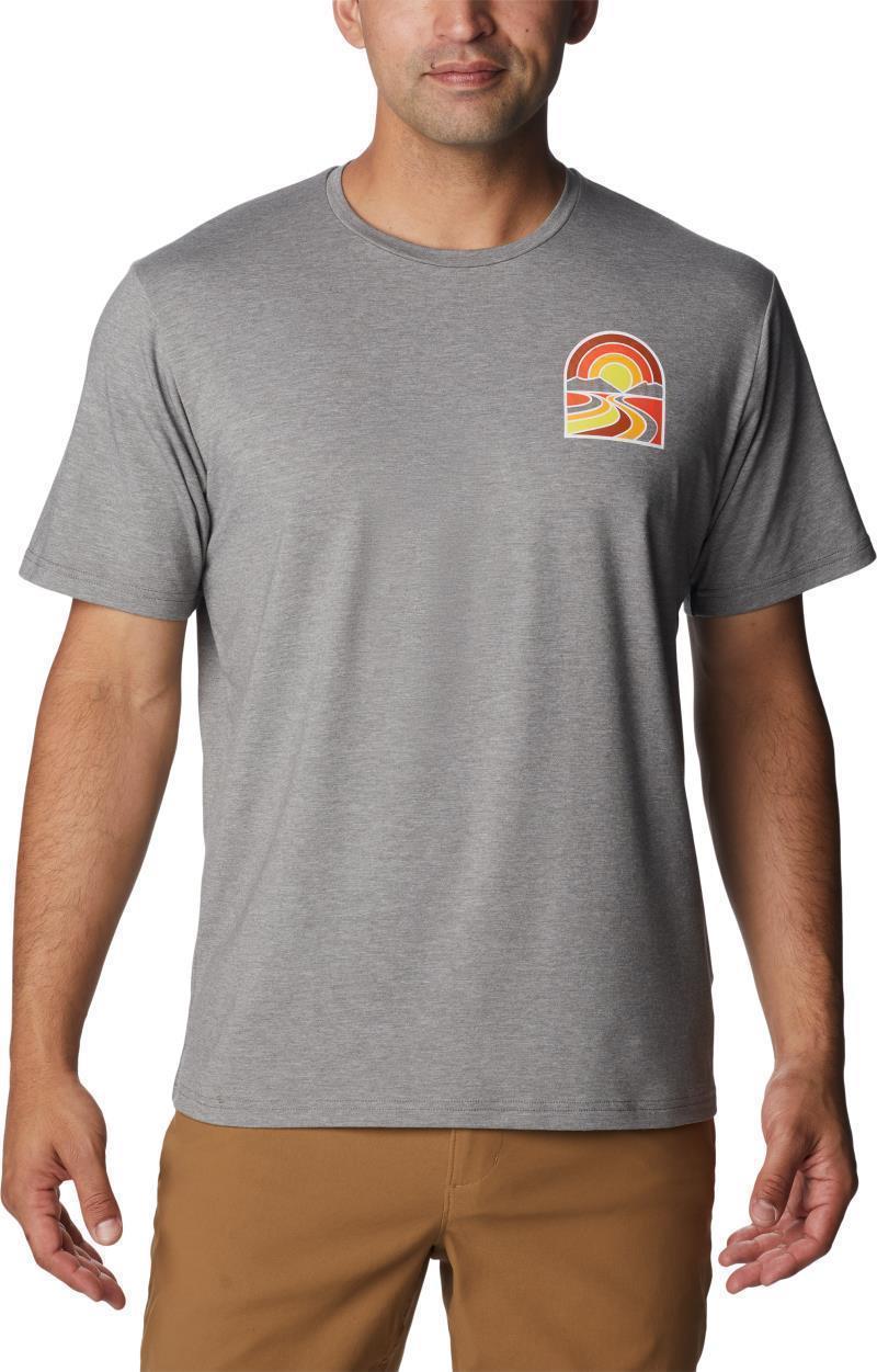 Sun Trek SS Graphic Tee - Tall - Mens - City Grey Heather / Suntrek Trails Chest 1