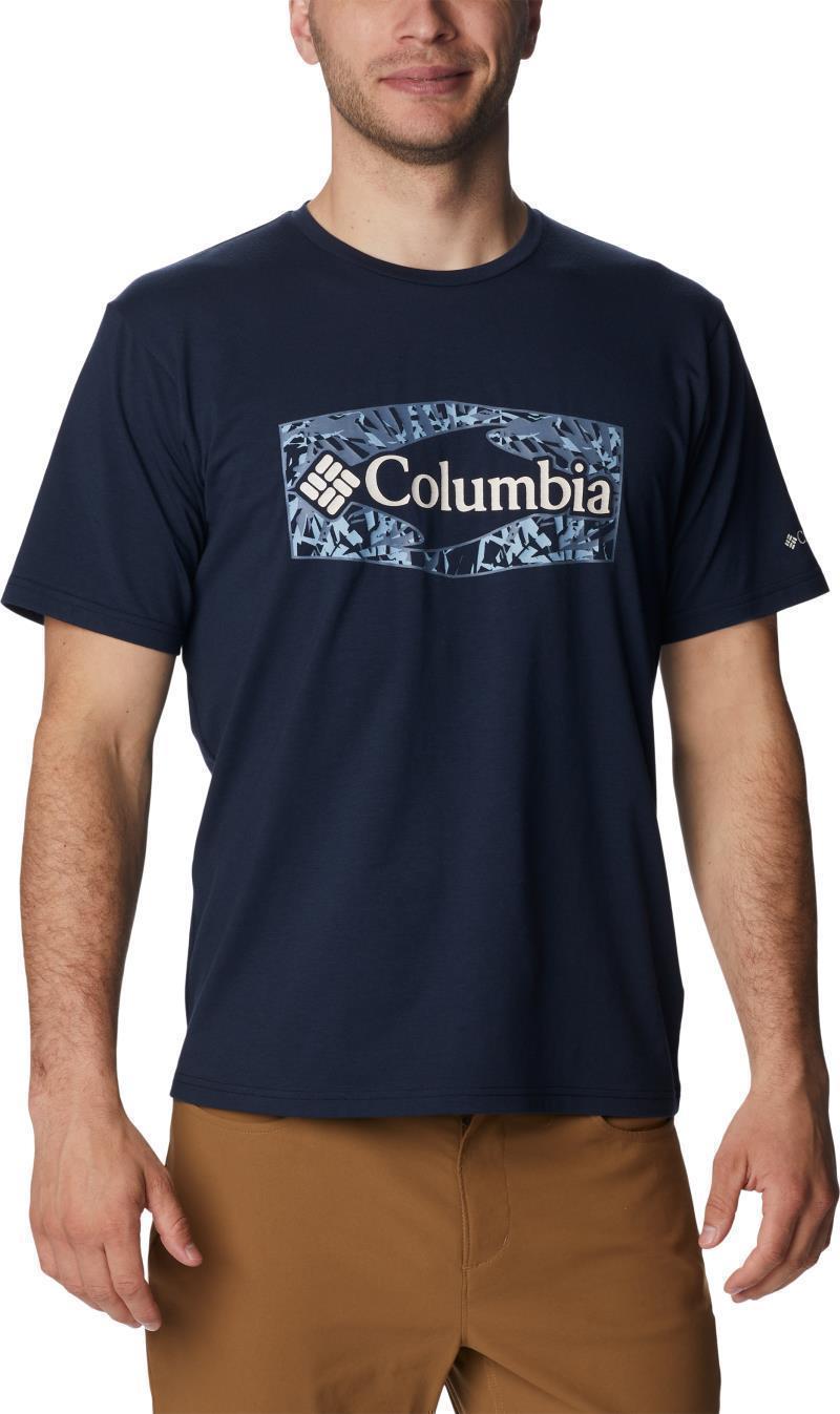 Sun Trek SS Graphic Tee - Tall - Mens - Collegiate Navy / Palmed Hex Graphic 1