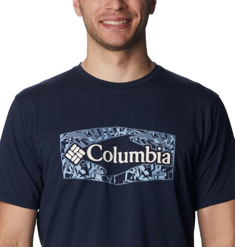 Sun Trek SS Graphic Tee - Tall - Mens - Collegiate Navy / Palmed Hex Graphic 4