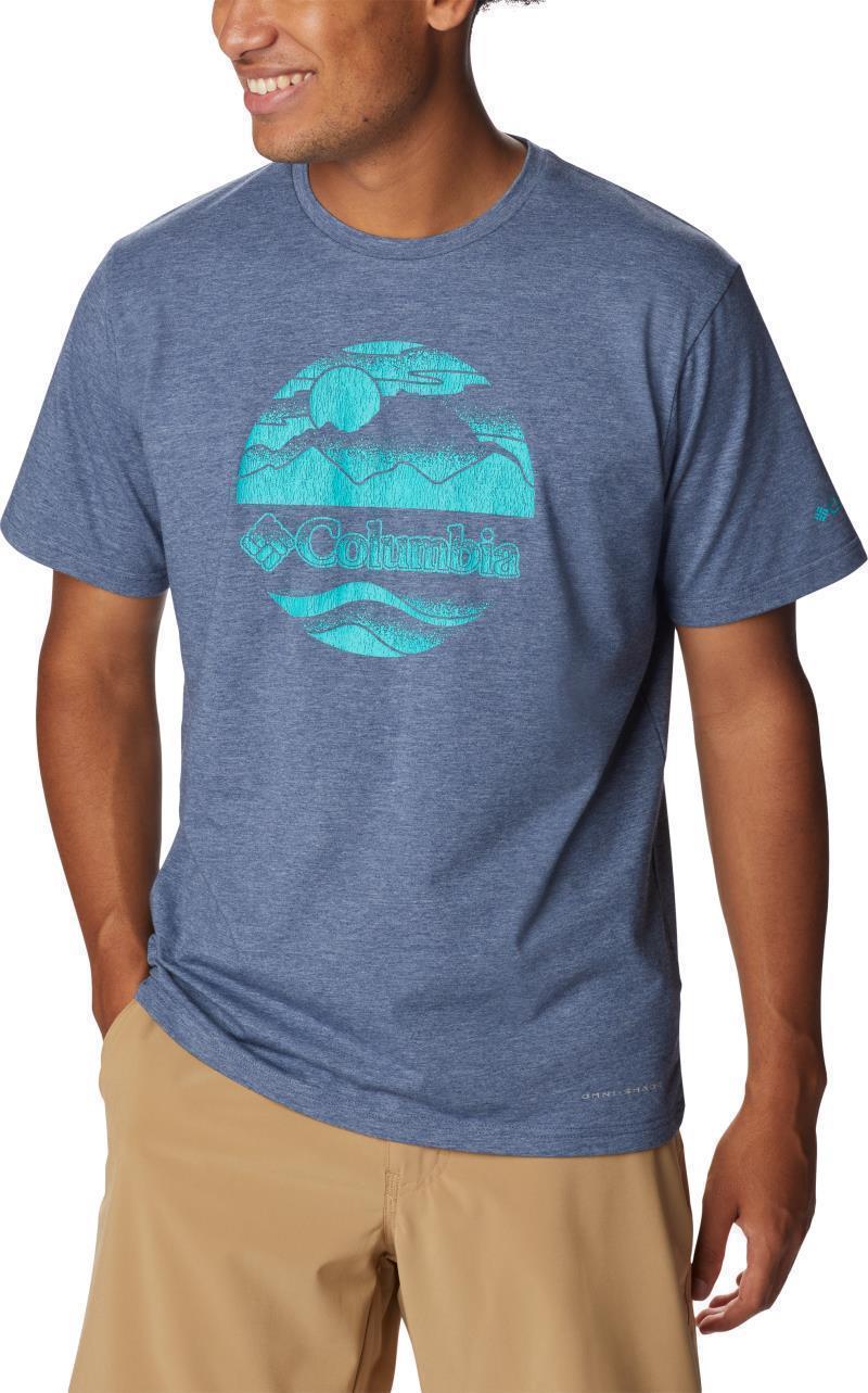 Sun Trek SS Graphic Tee - Tall - Mens - Dark Mountain / Stippled Scene Graphic 1