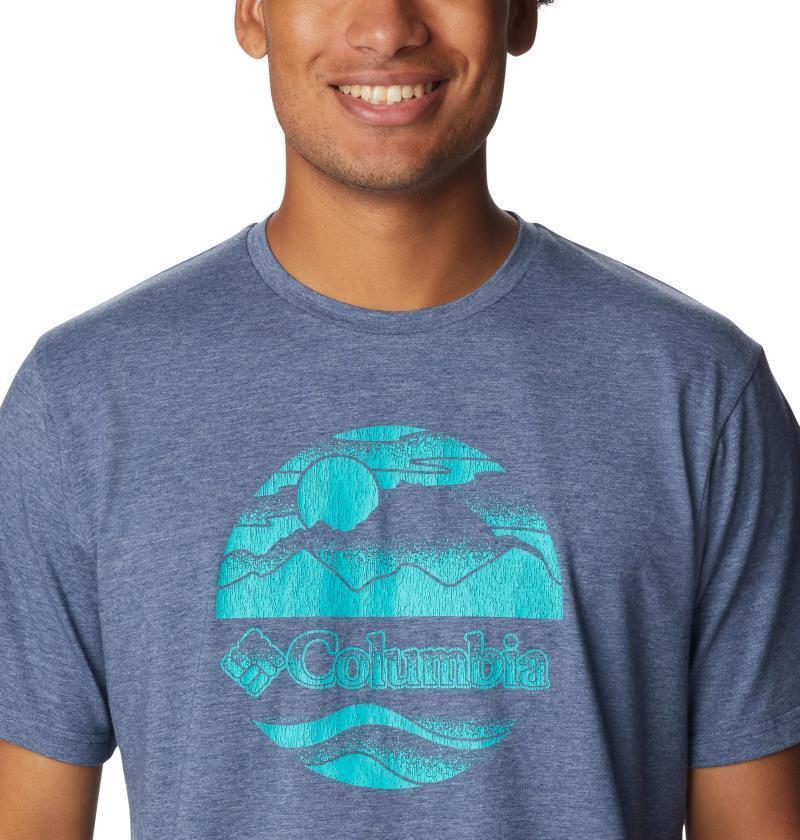 Sun Trek SS Graphic Tee - Tall - Mens - Dark Mountain / Stippled Scene Graphic 3