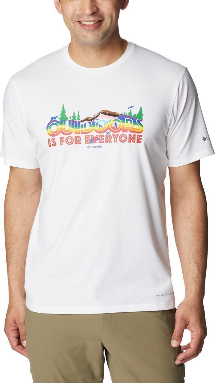 Sun Trek SS Graphic Tee - Tall - Mens - White / All For Outdoor Pride Graphic 1