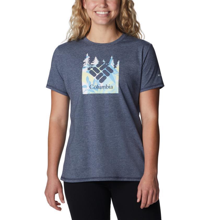 Sun Trek SS Graphic Tee - Womens - Nocturnal / Arboreal Swirl Graphic 1