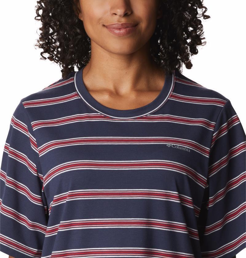 Sun Trek Tee Dress - nocturnal / sunshift stripe 1