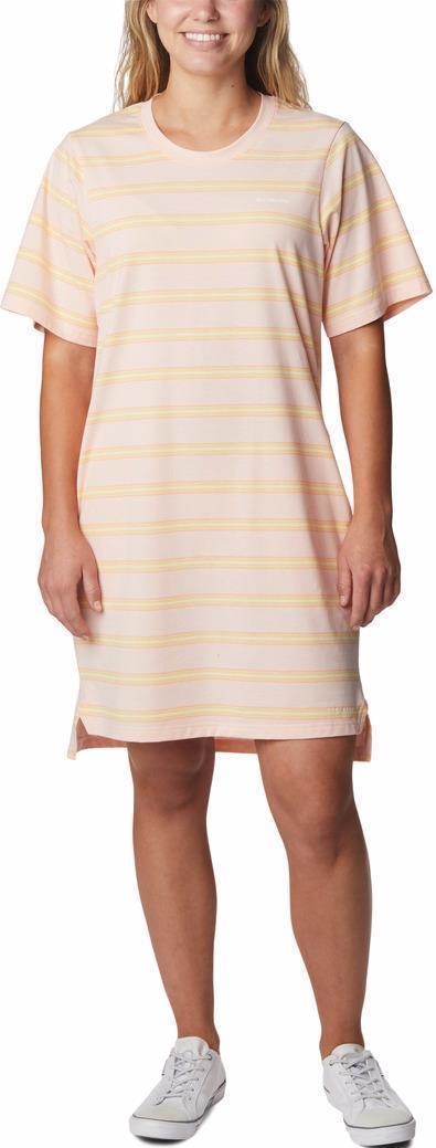 Sun Trek Tee Dress - peach / sunshift stripe 1