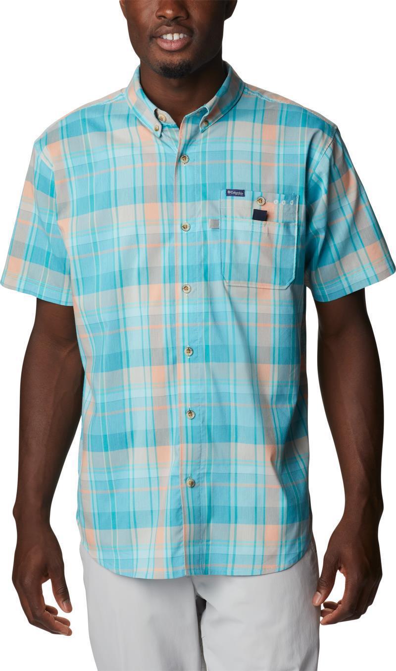 Super Bonefish SS Shirt - Mens - Ocean Teal Multi Madras 1
