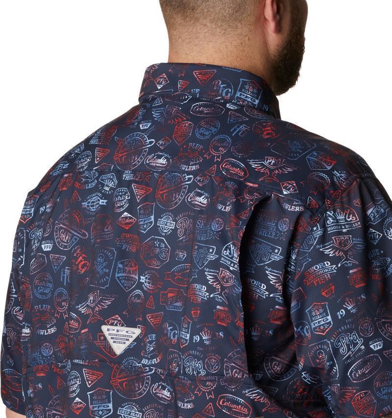 Super Slack Tide Camp Shirt - Big - Mens - Collegiate Navy Tye Dye Print 5