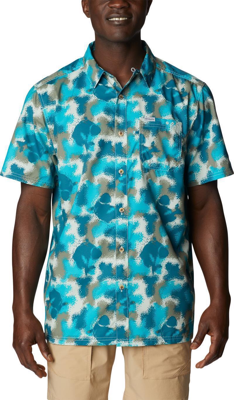 Super Slack Tide Camp Shirt - Mens - Ocean Teal Bass Camo 1