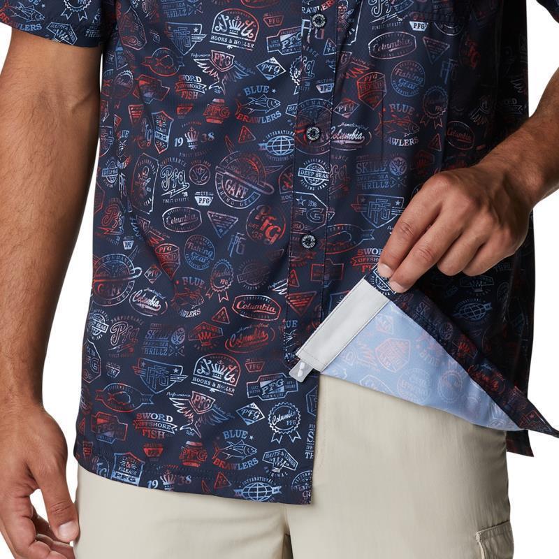 Super Slack Tide Camp Shirt - Tall - Mens - Collegiate Navy Tye Dye Print 6