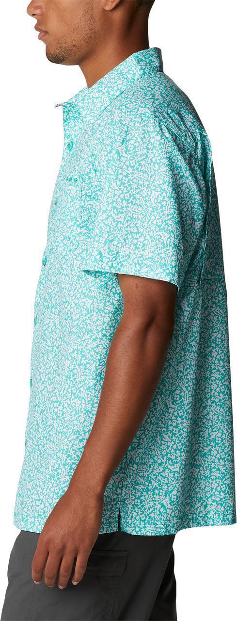 Super Slack Tide Camp Shirt - Tall - Mens - Electric Turquoise Deepsea Medley 3