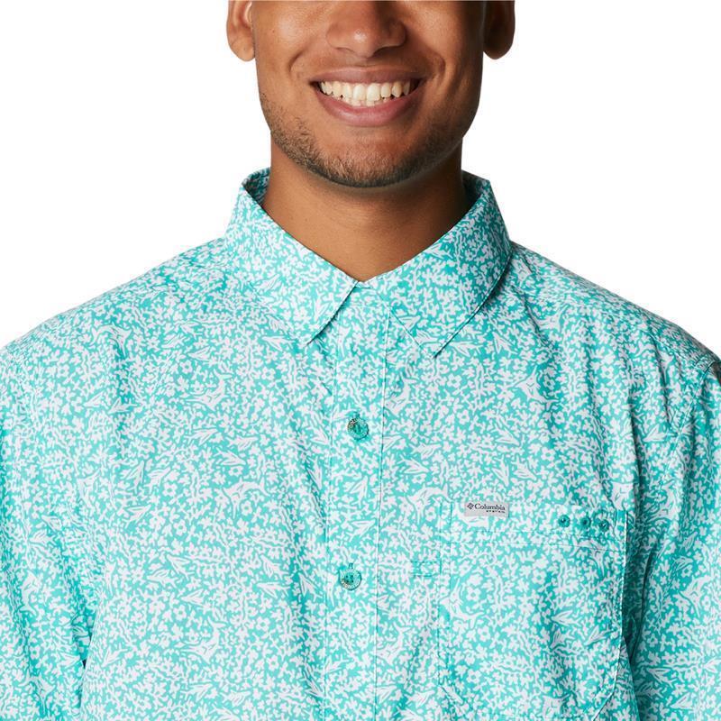 Super Slack Tide Camp Shirt - Tall - Mens - Electric Turquoise Deepsea Medley 4