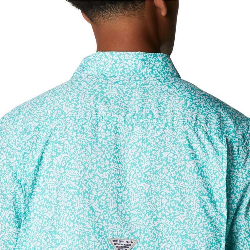 Super Slack Tide Camp Shirt - Tall - Mens - Electric Turquoise Deepsea Medley 5