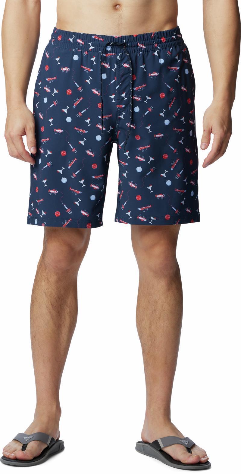 Super Slack Tide Hybrid Water Shorts, 6" Inseam - Mens - Collegiate Navy Boozy Bobbers 1