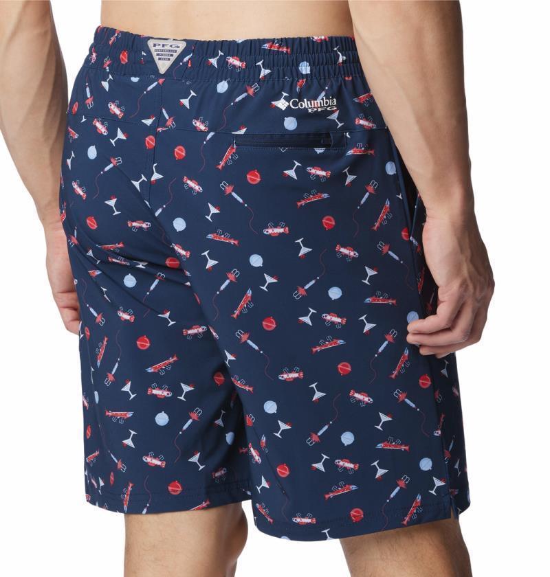 Super Slack Tide Hybrid Water Shorts, 9" Inseam - Mens - Collegiate Navy Boozy Bobbers 5