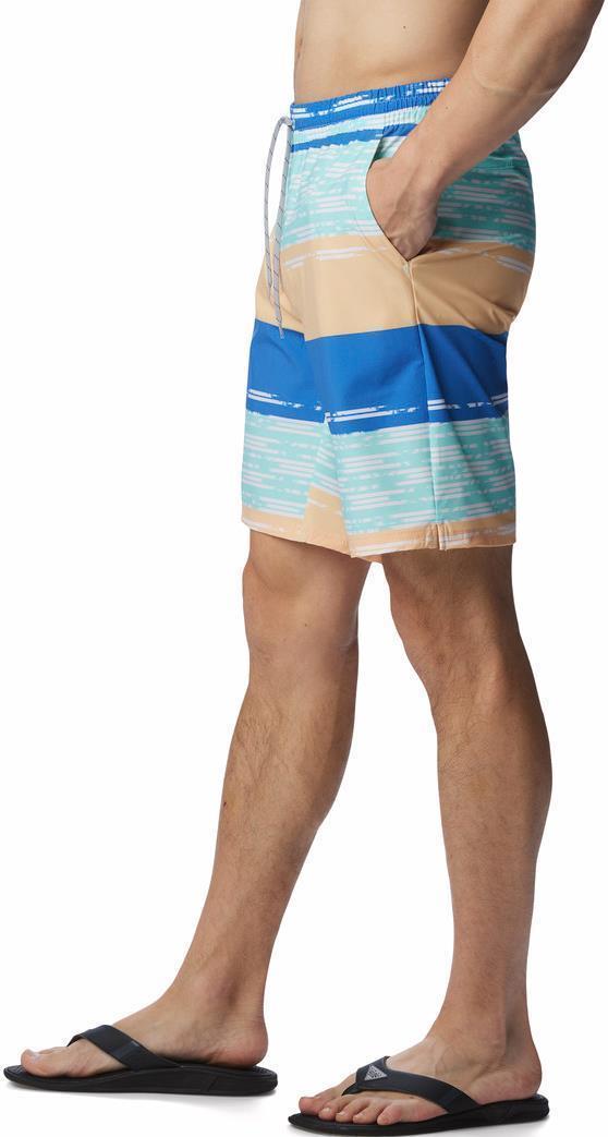 Super Slack Tide Hybrid Water Shorts, 9" Inseam - Mens - Vivid Blue Ikat Rainbow 3