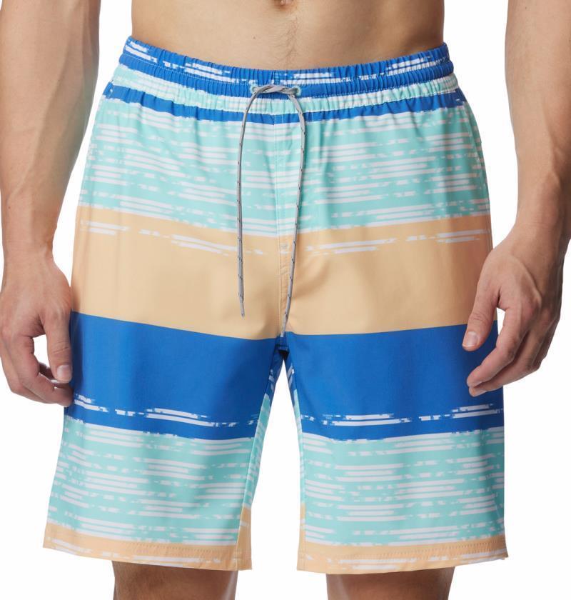 Super Slack Tide Hybrid Water Shorts, 9" Inseam - Mens - Vivid Blue Ikat Rainbow 4