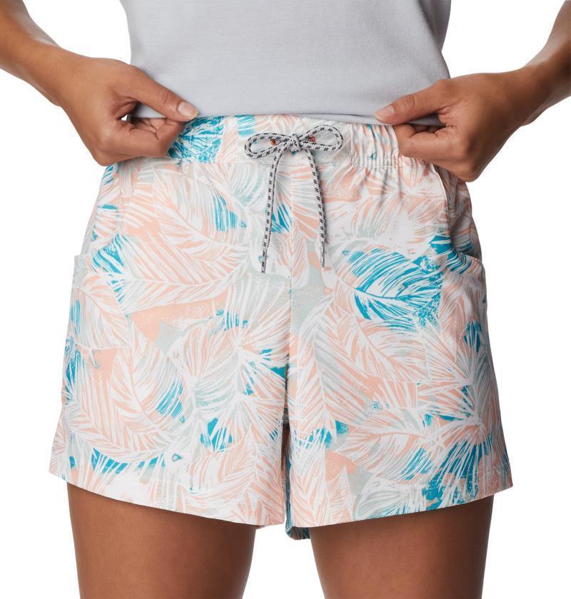 Super Slack Water Stretch Water Shorts, 4" Inseam - Womens - Ocean Teal Tropic Blend 4