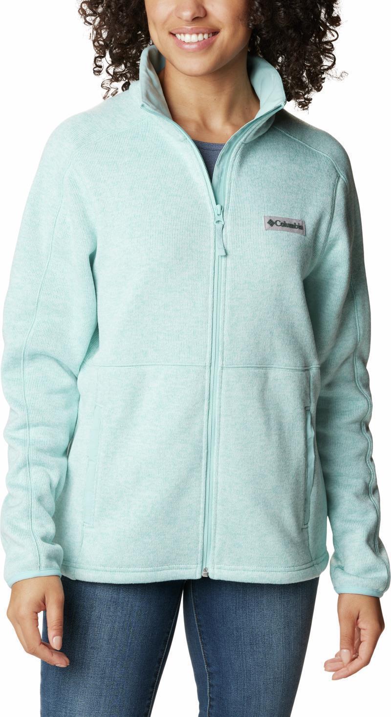 Sweater Weather Full Zip - Womens - Aqua Haze Heather 1