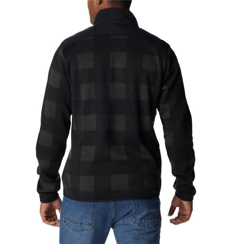 Sweater Weather II Printed Half Zip - Mens - Black Buffalo Check Print 2