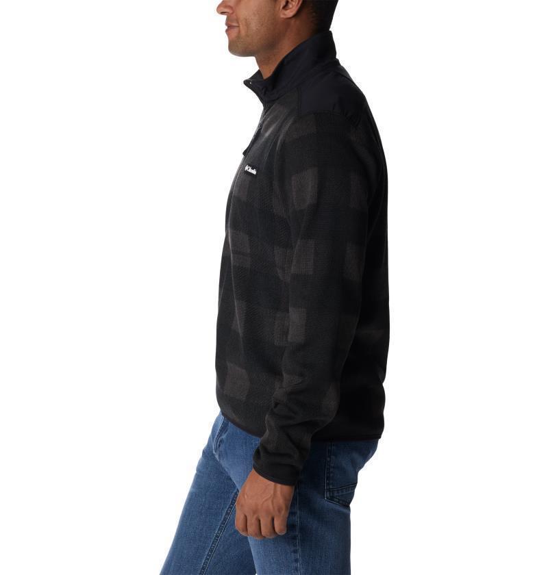 Sweater Weather II Printed Half Zip - Mens - Black Buffalo Check Print 4