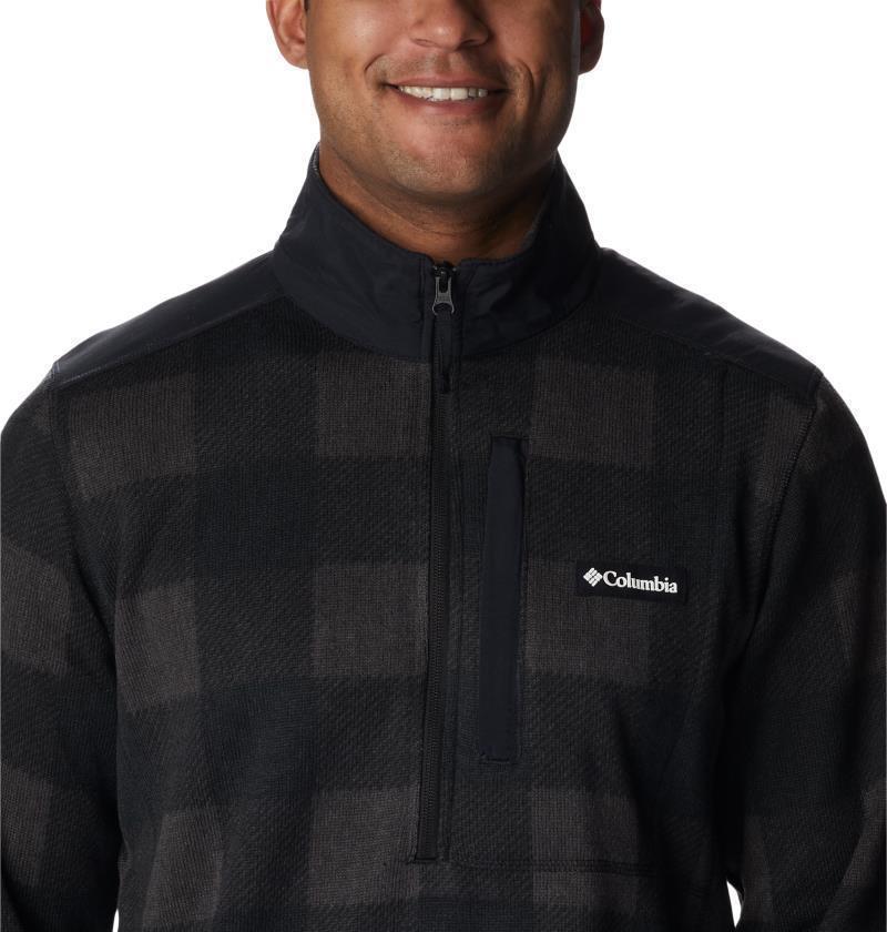 Sweater Weather II Printed Half Zip - Mens - Black Buffalo Check Print 5