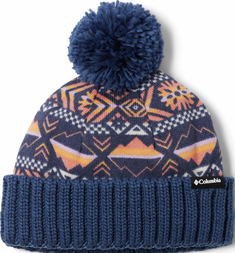 Sweater Weather Pom Beanie - Nocturnal Checkered Peaks 1