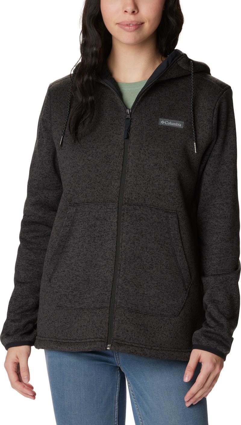 Sweater Weather Sherpa Full Zip - Womens - Black Heather 1