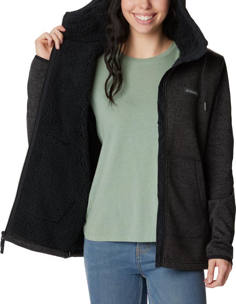 Sweater Weather Sherpa Full Zip - Womens - Black Heather 4