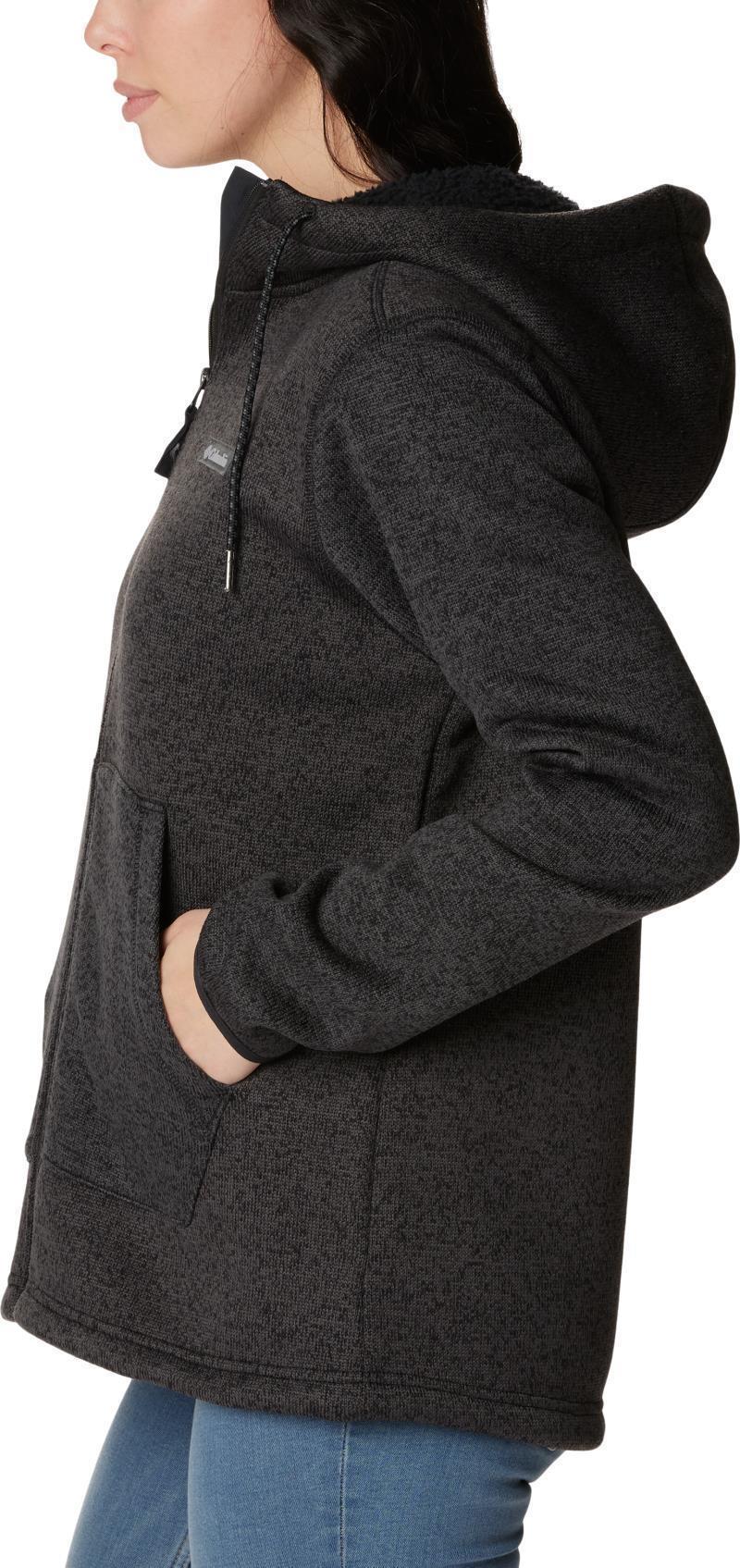 Sweater Weather Sherpa Full Zip - Womens - Black Heather 5