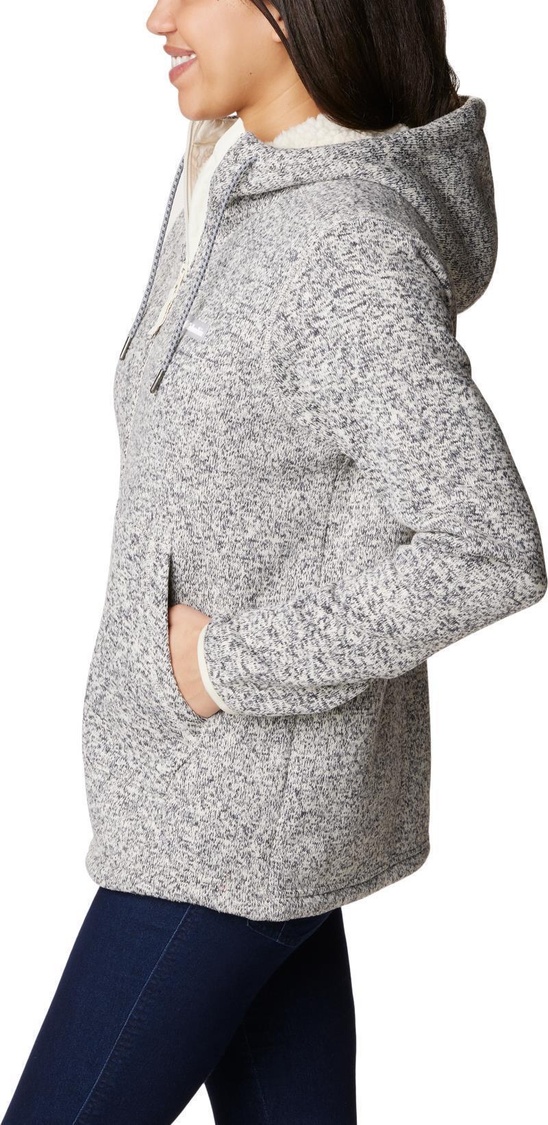 Sweater Weather Sherpa Full Zip - Womens - Chalk Heather 4