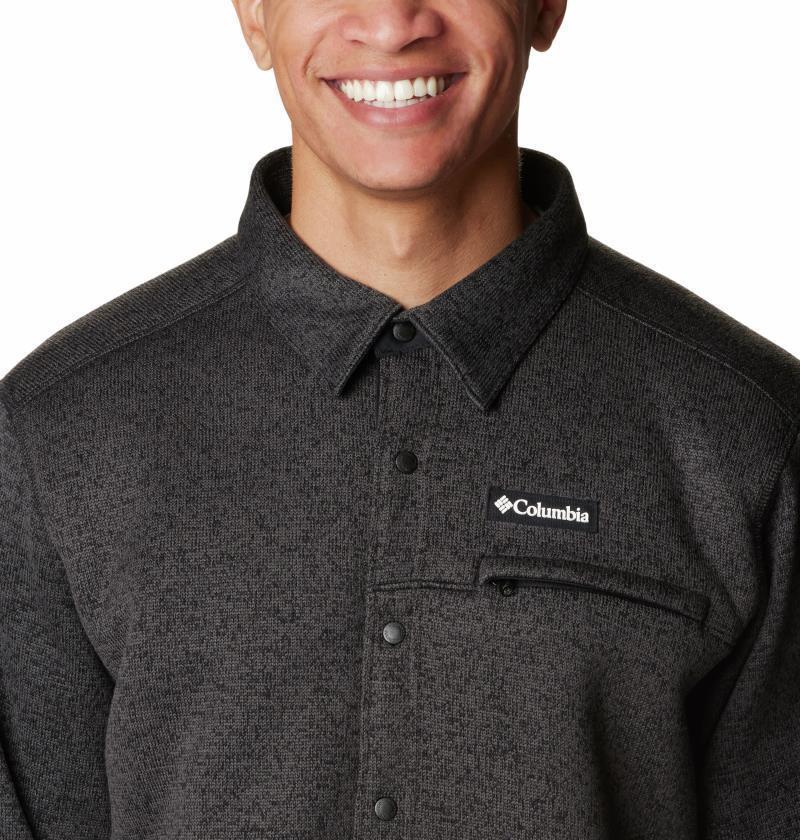 Sweater Weather Shirt Jacket - Mens - Black Heather 3