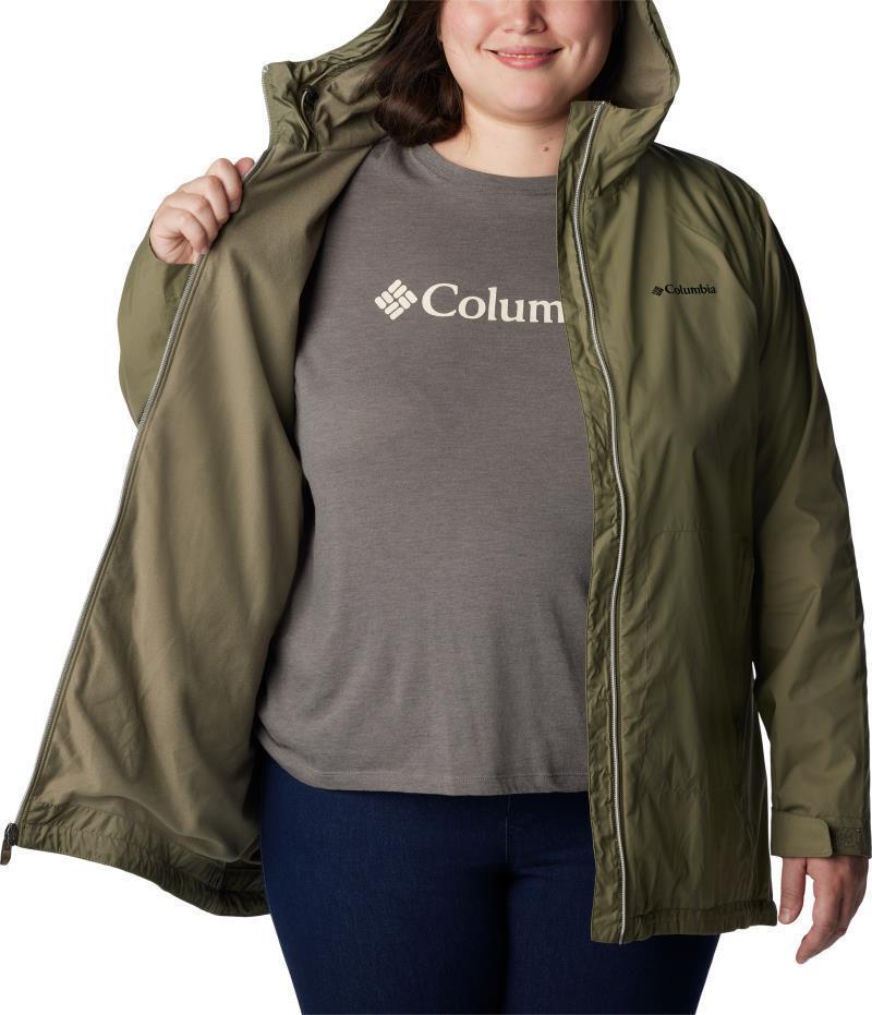 Switchback Lined Long Jacket - Plus - Womens - Stone Green 4