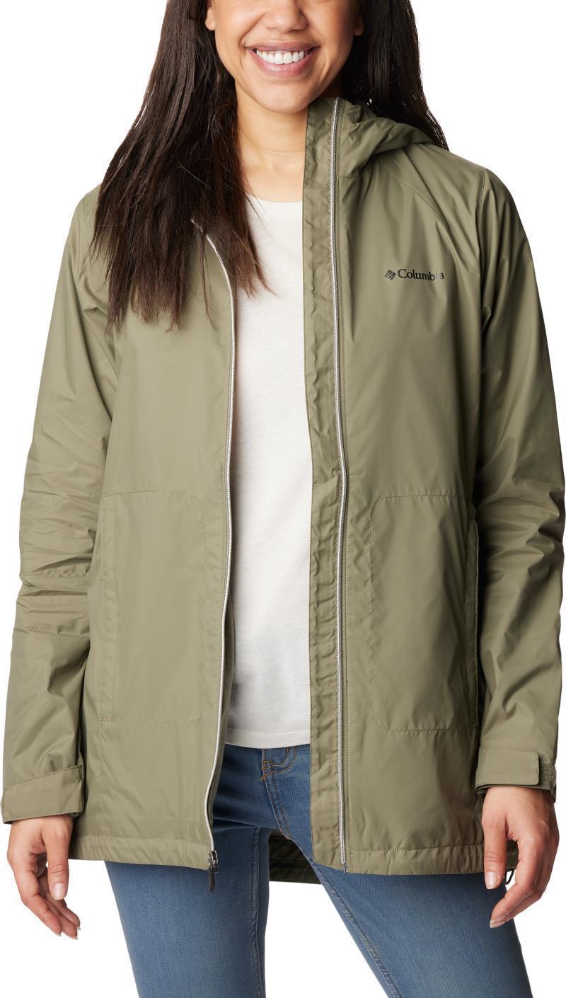 Switchback Lined Long Jacket - Womens - Stone Green 3