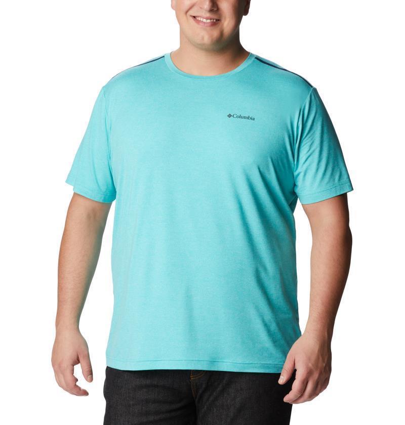 Tech Trail Crew Neck - Big - Mens - Bright Aqua Heather 1