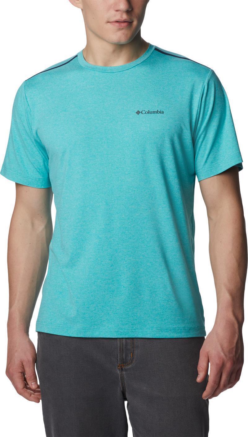 Tech Trail Crew Neck - Tall - Mens - Bright Aqua Heather 1