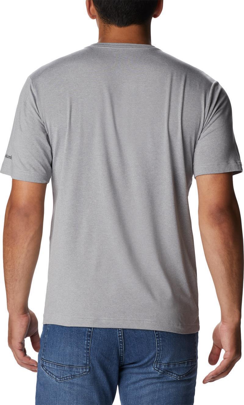Tech Trail Front Graphic SS Tee - Mens - Cool Grey Heather / Tested Tough PDX Graphic 2