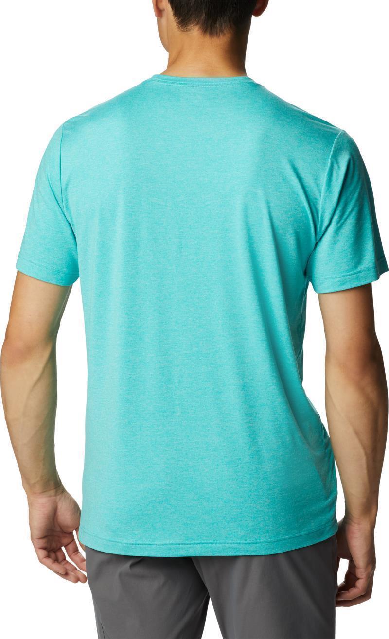 Tech Trail Front Graphic SS Tee - Tall - Mens - Bright Aqua Heather / Ripples Graphic 2