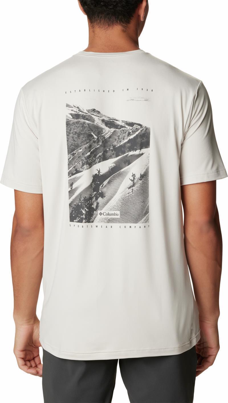 Tech Trail Graphic Tee - Mens - Dark Stone / Slopes Graphic 2