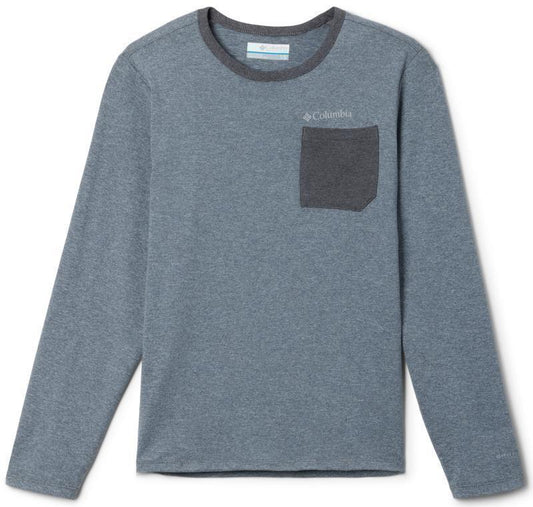 Tech Trail LS Shirt - Youth Boys - City Grey / Shark 1