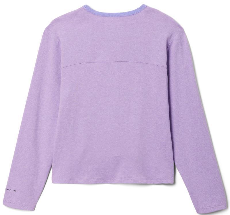 Tech Trail LS Shirt - Youth Girls - Gumdrop / Paisley Purple 2