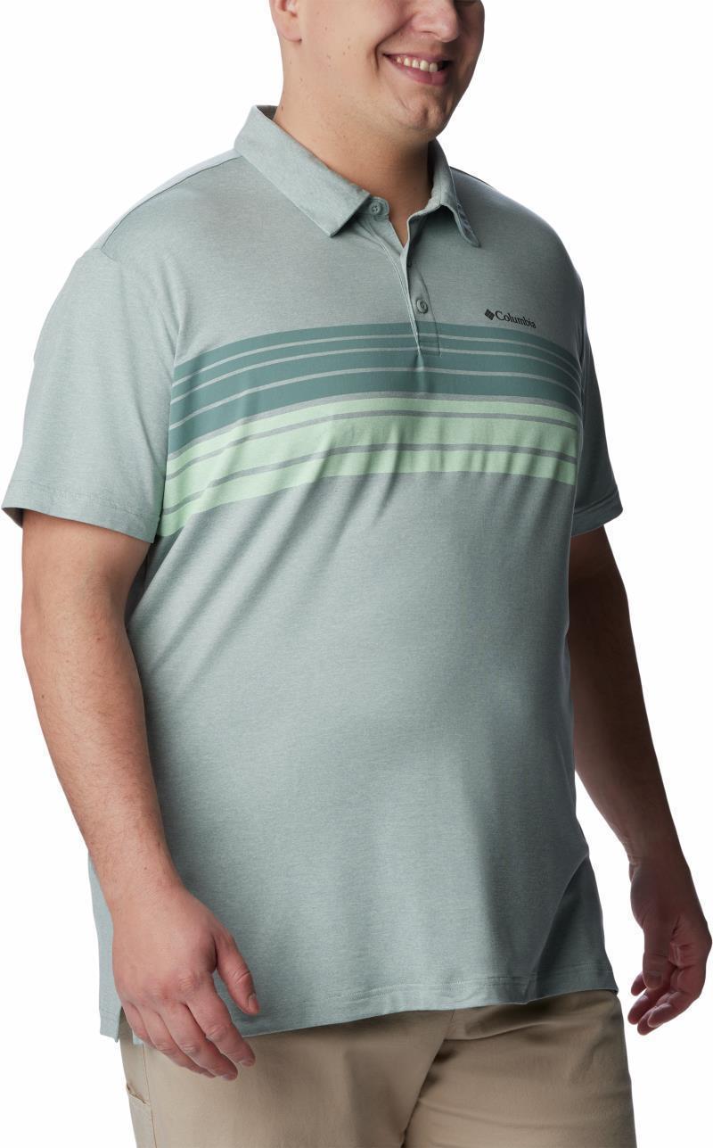 Tech Trail Novelty Polo - Big - Mens - Light Raisin Heather Stripe 2