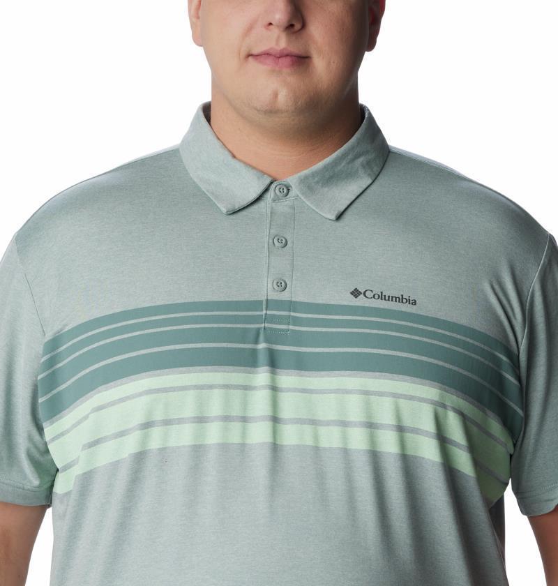 Tech Trail Novelty Polo - Big - Mens - Niagara Heather Stripe 3