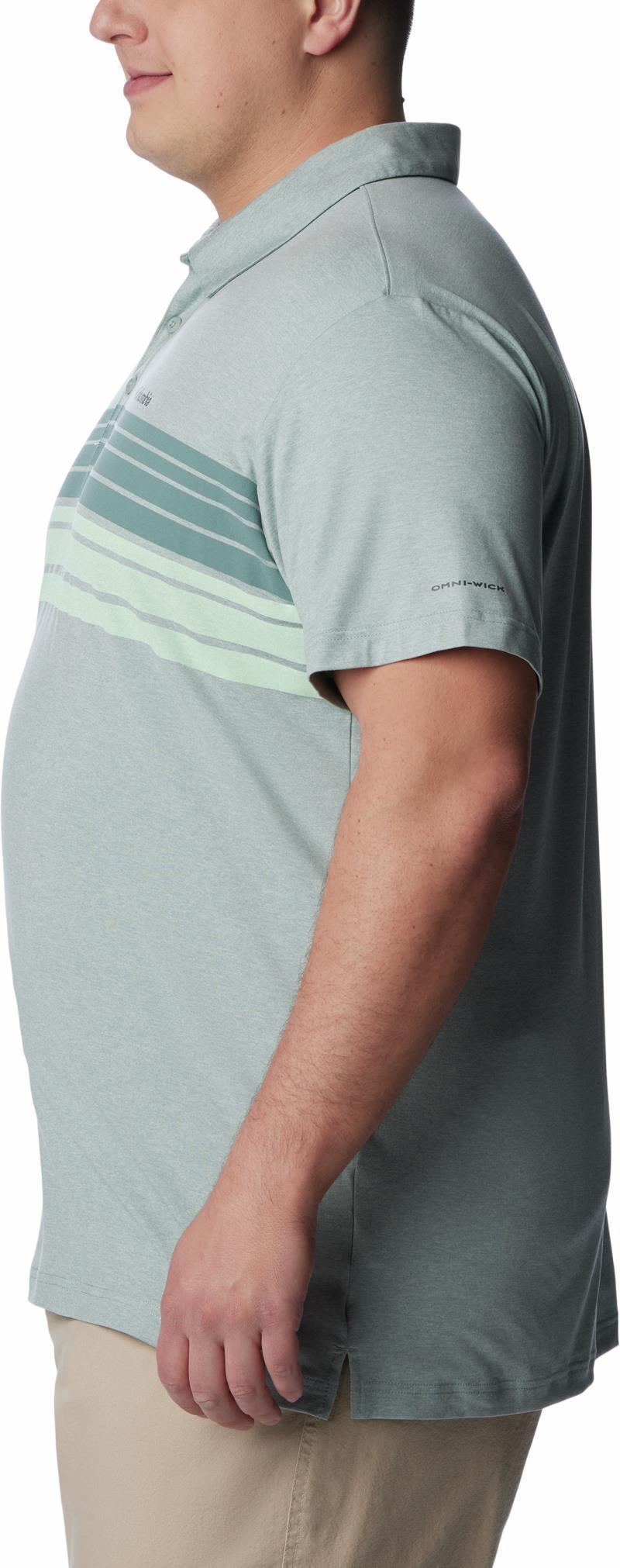 Tech Trail Novelty Polo - Big - Mens - Niagara Heather Stripe 4
