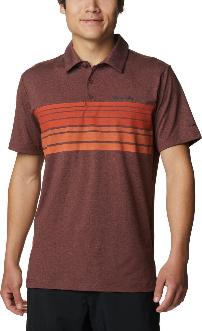 Tech Trail Novelty Polo - Tall - Mens - Light Raisin Heather Stripe 1