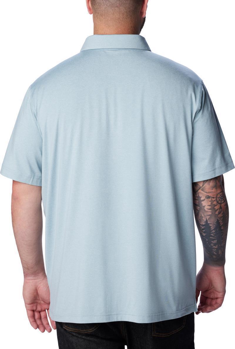 Tech Trail Polo - Big - Mens - Stone Blue Heather 3