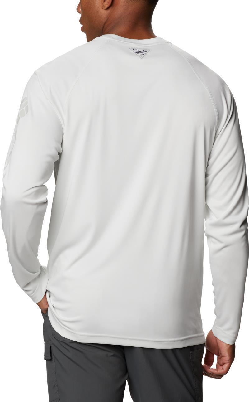 Terminal Tackle Heather LS Shirt - Mens - White Heather / Cool Grey Logo 2