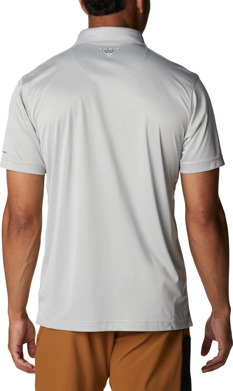 Terminal Tackle Heather Polo - Mens - Cool Grey Heather / Vivid Blue Logo 2