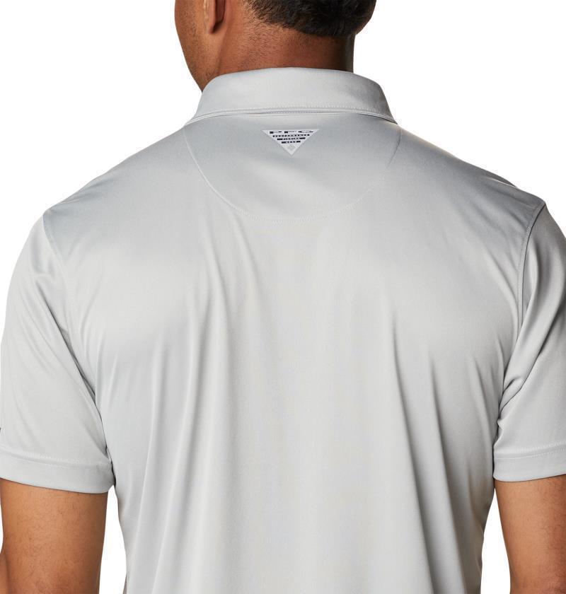 Terminal Tackle Heather Polo - Mens - Cool Grey Heather / Vivid Blue Logo 5