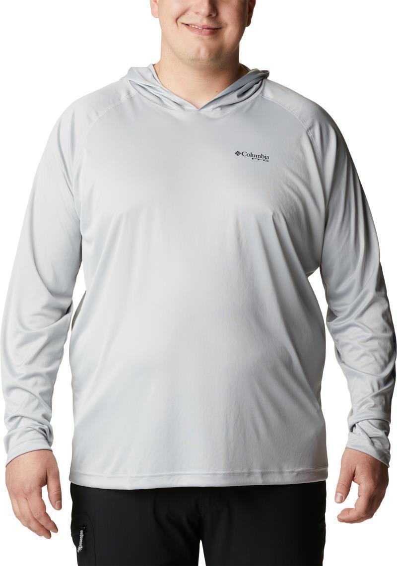 Terminal Tackle Hoodie - Big - Mens - Cool Grey / Vivid Blue Logo 1